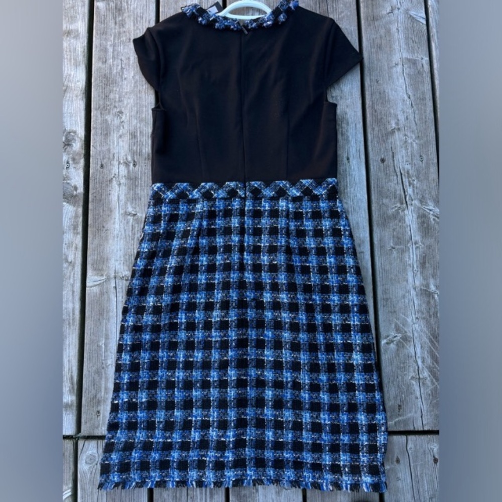 Karl Lagerfeld Black and Blue Midi Dress